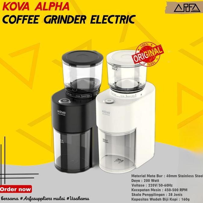 Kova Alpha Coffee Grinder Electric Mesin Giling Biji Kopi Elektrik