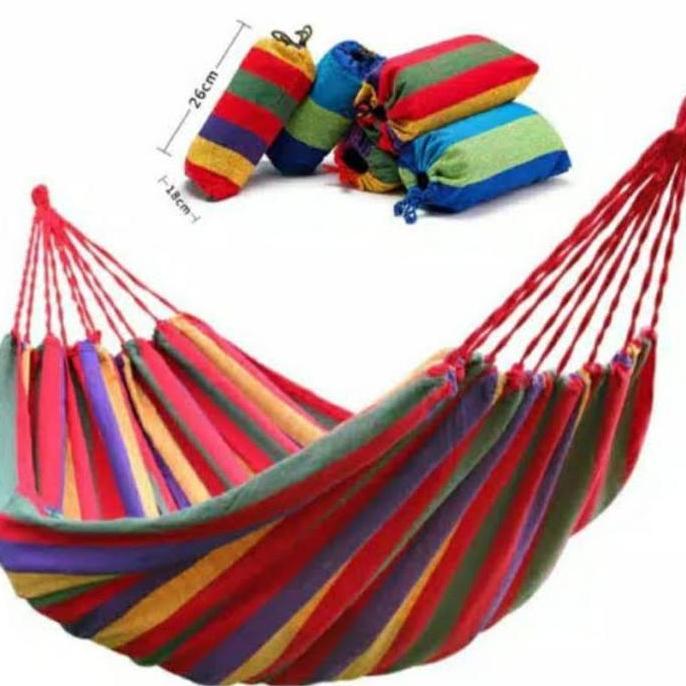 Ayunan Gantung Hammock Rainbow Pelangi / Ayunan Pohon  Gantung Hammock/ Ayunan Gantung Camping