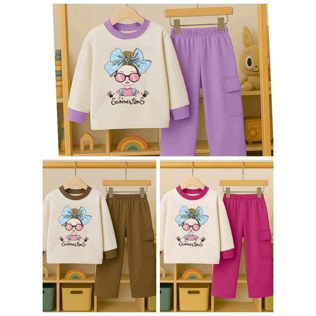 Eshal Mall Baju Setelan Anak Anak Baju Anak Perempuan Import Setelan Anak Perempuan Oneset Kargo Swe