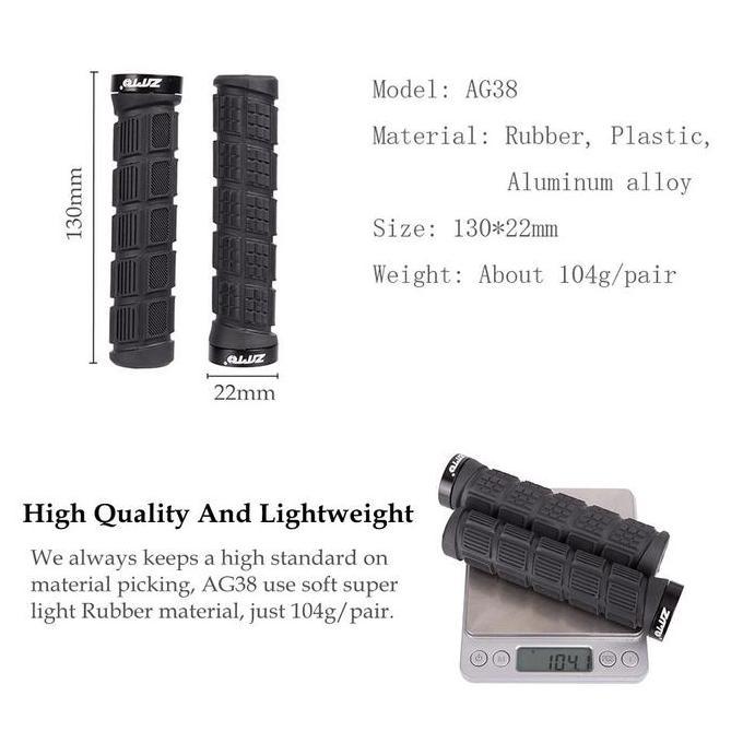 Handgrip ZTTO single Lock rubber pegangan stang sepeda mtb model Ergon