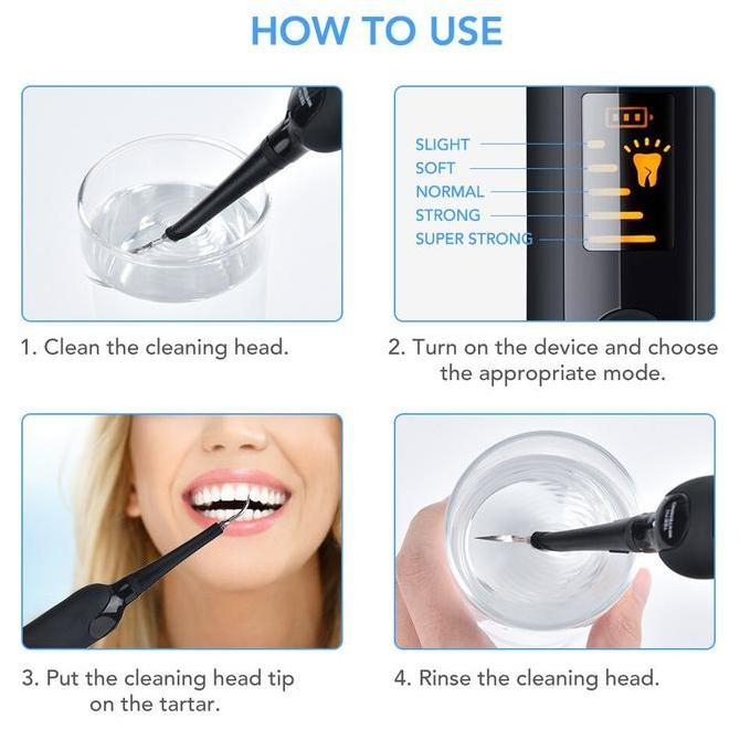 Alat Pembersih Plak Karang Gigi Elektrik Original