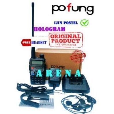 HT Handy Talky Bandel UV-5RE+ WLN POFUNG UV5RE PLUS ASLI HOLOGRAM Original