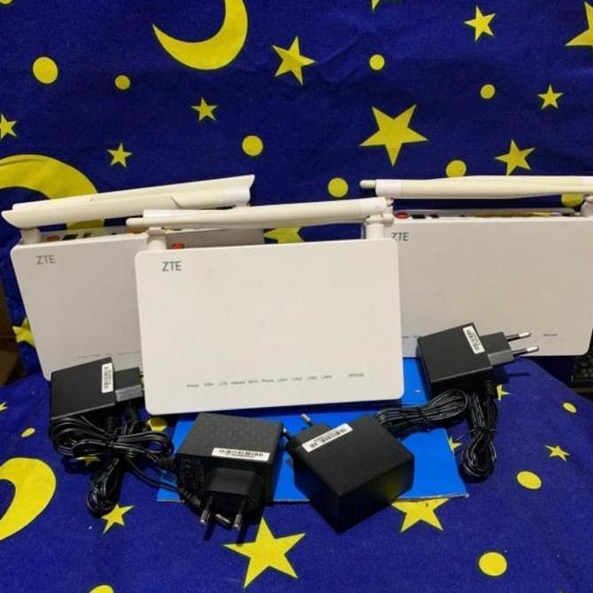 ZTE ZXHN F670L V9 V3 V2 V1 F609 GPON ONT Wifi Router & Adaptor (Port Biru) Original
