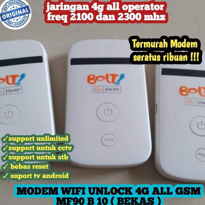 MODEM MIFI UNLOCK 4G ALL OPERATOR ZTE MF90 BEELINE 10 BIRU  BEKAS Original