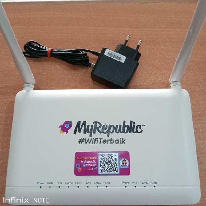 Zte Gpon Ont F670L Dualband + Adaptor Port Hijau (Pernah Dipakai) Terbaru Original