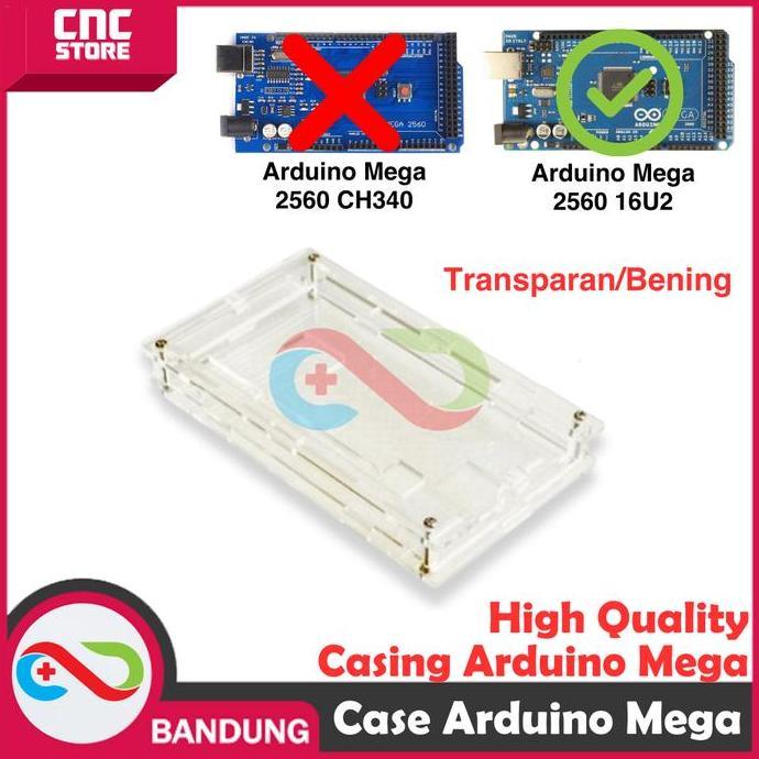 Casing Akrilik Acrylic Arduino Mega R3 Clear V3 Box Kotak Case Arduino Baru