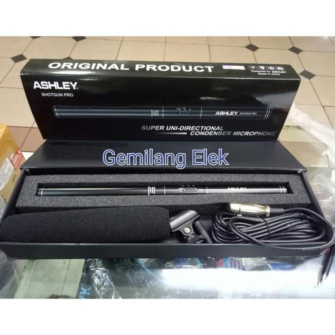 Mic Kabel Condenser ASHLEY Shotgun Pro Original Condensor Mic Original