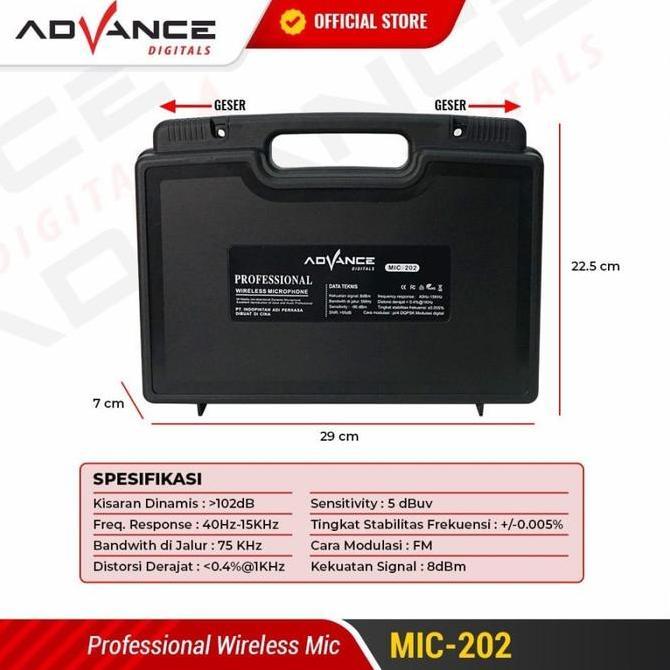 Mic Werles Advance MIC 202 - Advance Mic Karaoke Profesional isi 2 pcs Original