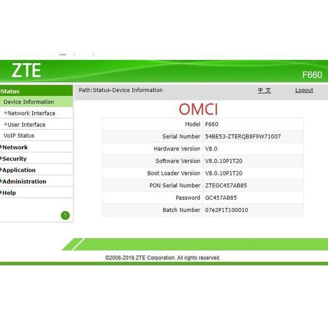 Zte F660 V8 Omci Gpon Ont Wifi | Onu Zte F660 V8.0 Ftth Original