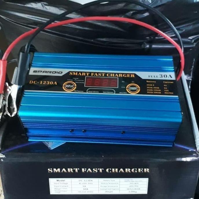 NEW Charger Accu Cas Aki Mobil Motor SPARDIO 12v 30 Amper 12v 30A otomatis