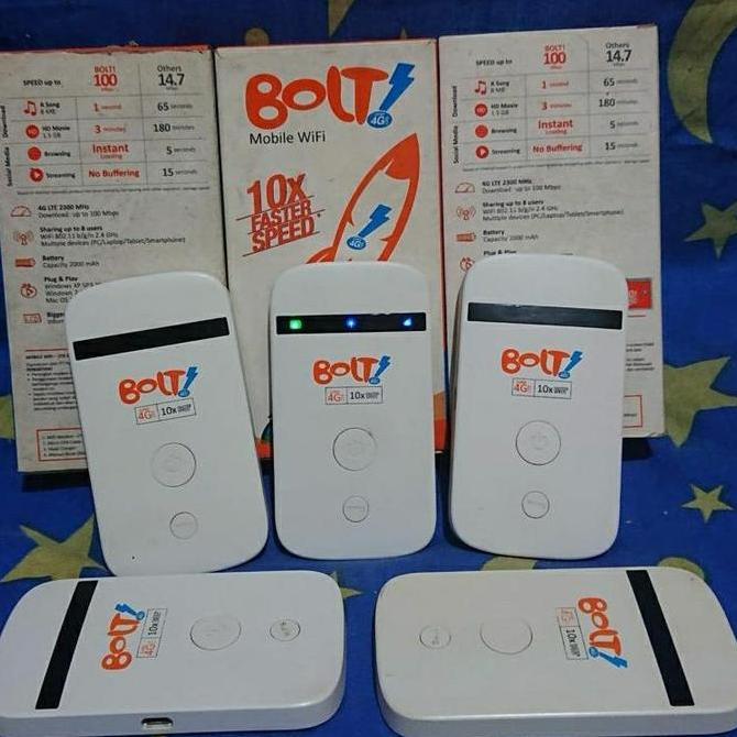 MODEM WIFI 4G LTE BOLT MF90 ZTE MIFI Smua Kartu 4G LTE B1'B40 Fw Belline B10 Biru Support BYPASS Ori