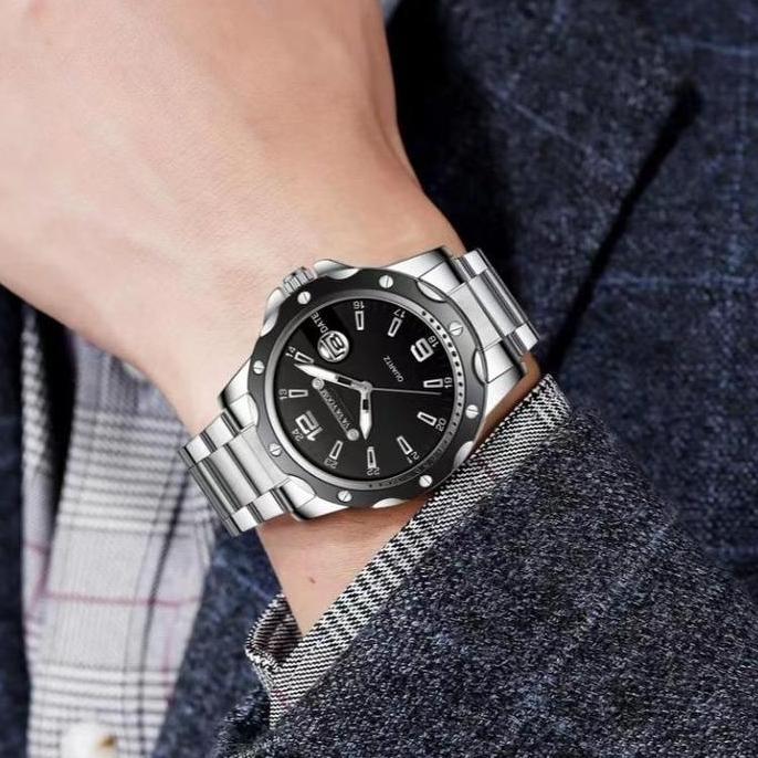 DB14 >> Jam Tangan Pria BINBOND JP 23 Tahan Air Anti Karat Full Stainliss Steel Tanggal Otomatis Fre