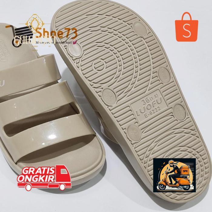 dfg-88 u-45 LUOFU E 6222 - E01SW SIZE 36-40 | Sandal selop jelly wanita | Sendal kokop cewek impor T