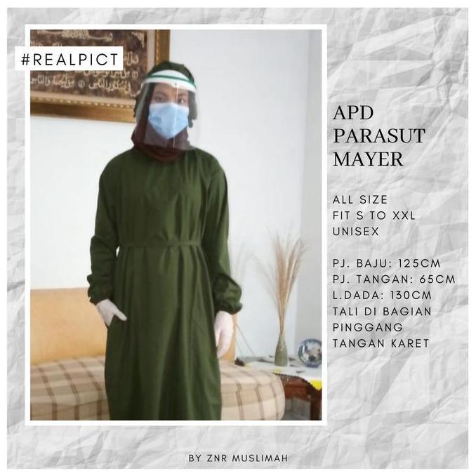 Surgical Gown Apd Parasut Apd Baju Dokter Tenaga Kesehatan Gown Apd Parasut Znr Muslimah