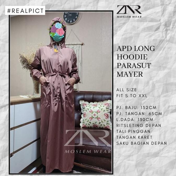 Apd Gown Medis | Apd Long Hoodie Waterproof Medis | Baju Medis Parasut