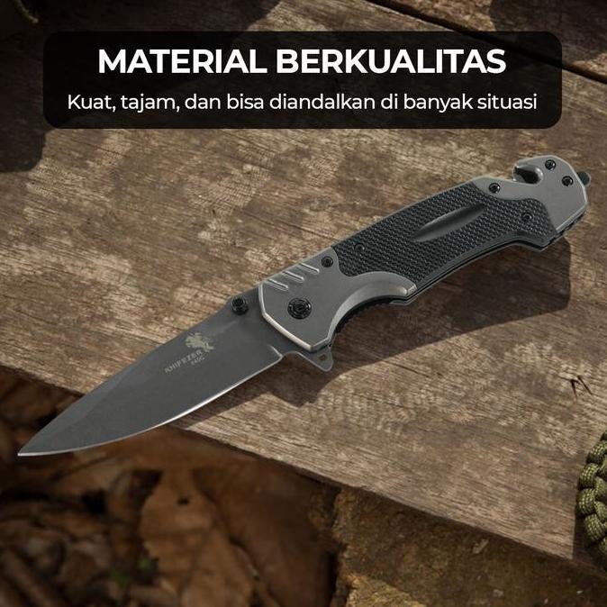Pisau Lipat / Pisau Camping / Pisau Koleksi / Aksesoris Outdoor Knifezer Original Wolf Tooth