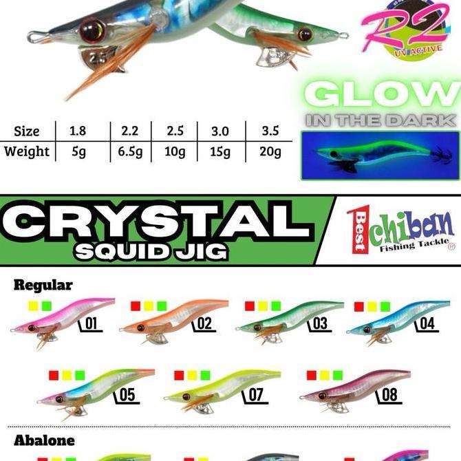 Umpan pancing ichiban crystal squid jig egi DIN