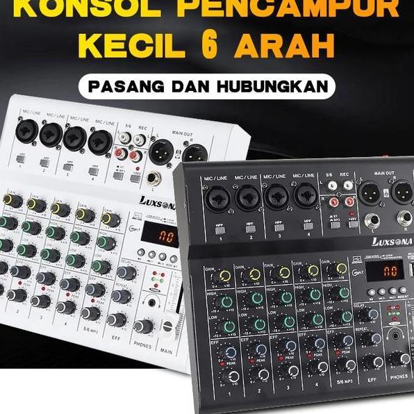 Luxsona 46 Mixer Audioprofesional Mixer Sound Equalizeraudio Amplifier Usb Bluetooth Mikser Amplifie