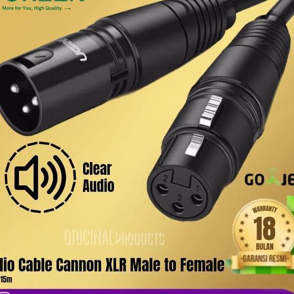 Ugreen Kabel Xlr Male To Female Ke Mikrofon Condenser Mixer Stereo Cable Microphone Ke Mixer Audio S