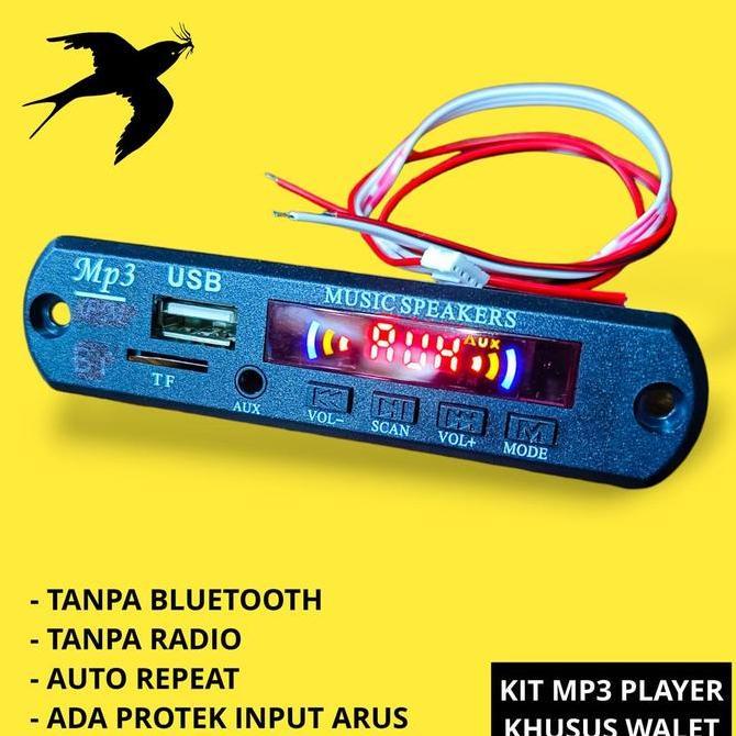 ~~~~~] Kit Mp3 Player Khusus Walet DC 12V Auto Repeat / Tanpa Radio