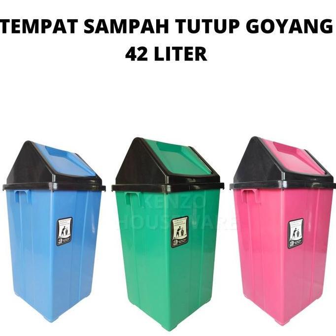 Tempat sampah Besar Tong Sampah Tempat Kotak Sampah Tutup Goyang Murah GM
