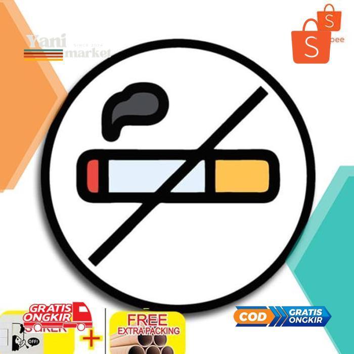 ew-98 ed-76 tanda dilarang merokok logo papan sign no smoking Keren Viral Murah