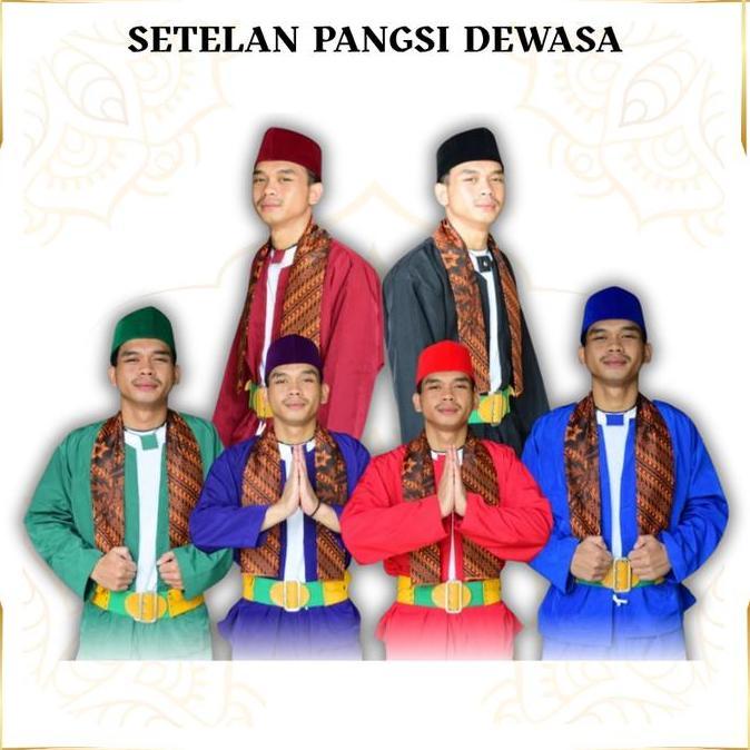 Baju Pangsi Betawi Dewasa Setelan Pangsi Dewasa Baju Pangsi Merah