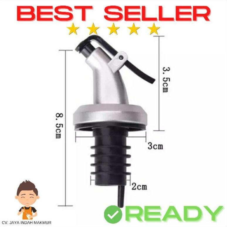 Bisa Cod Ddi Liquor Spirit Bottle Pourer Penutup Botol Stainless Steel Flow Wine Oil Minyak Marjan T
