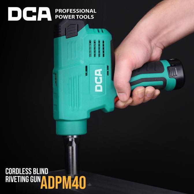 Promo Dca Cordless Blind Riveting Gun / Mesin Rivet Baterai 12Volt Adpm40 Cod