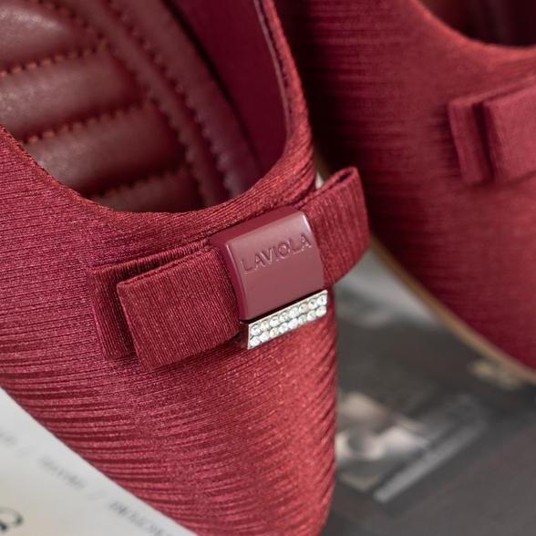 Laviola 4729 Lsf Sepatu Flat Wanita Bla Maroon Shoes Kerja