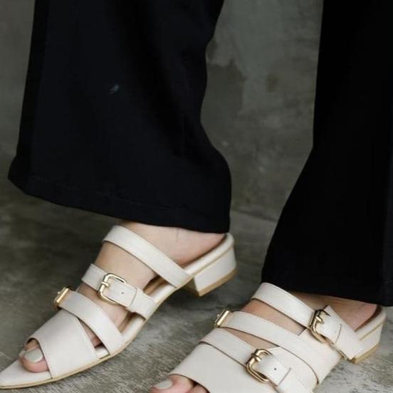 Lamelika Eclaire Sepatu Sandal Wanita Flat Shoes Wanita Elegan Slip On 3Cm