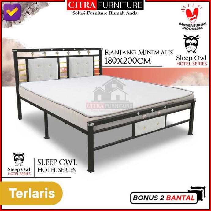Ranjang Besi Minimalis |Dipan Besi |Rangka Tempat Tidur Springbed 180