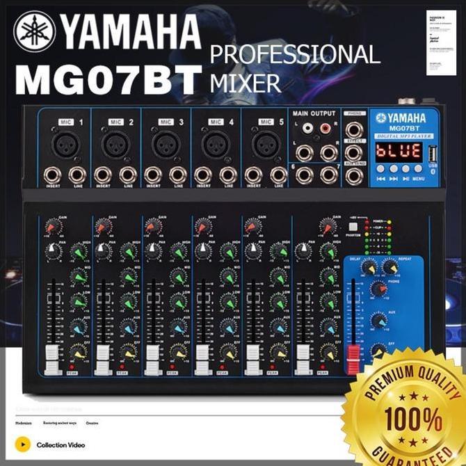 YAMAHA MIXER MG04BT/MG07BT MINI MIXER 4 CHANNEL BLUETOOTH UNTUK REKAMAN LANGSUNG DAN PANGGUNG DENGAN