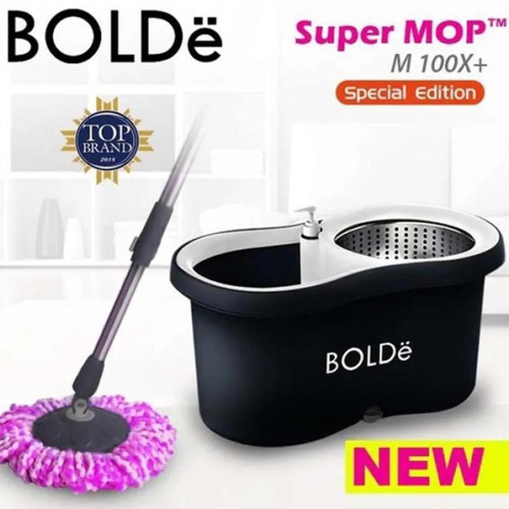 BOLDe Super Mop M-100X+ Plus - Alat Pel Pembersih Lantai Stainless Pel Lantai
