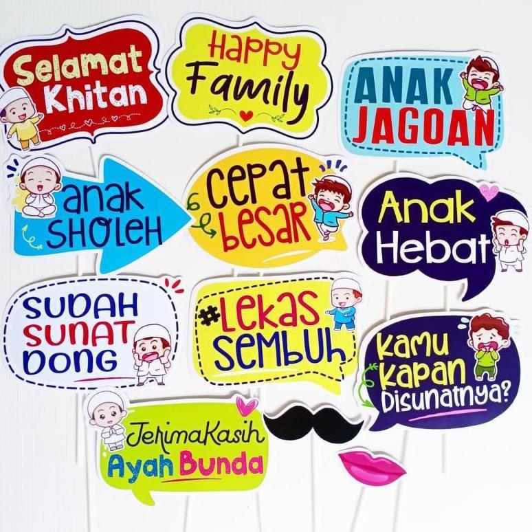 New Icon Khitan Props Photo Booth Aksesoris Dekorasi Khitanan Foto Sunat