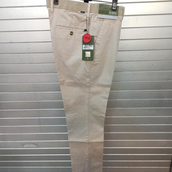 Celana Casual Chinos CARDINAL Pria Krem Slim FBUBI2094