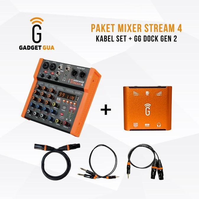 PAKET GG AUDIO MIXER STREAM 4 - PROFESSIONAL AUDIO MIXER FOR KARAOKE LIVE STREAMER ORIGINAL DAN TERP