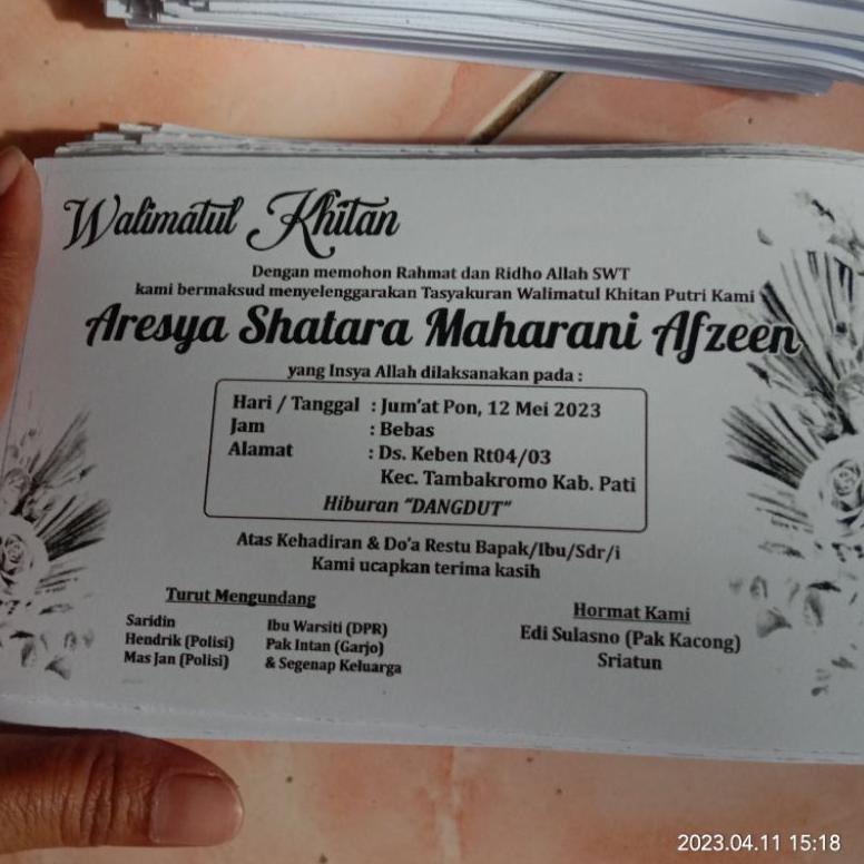 VIRAL undangan kotak nasi hitam putih 500pcs