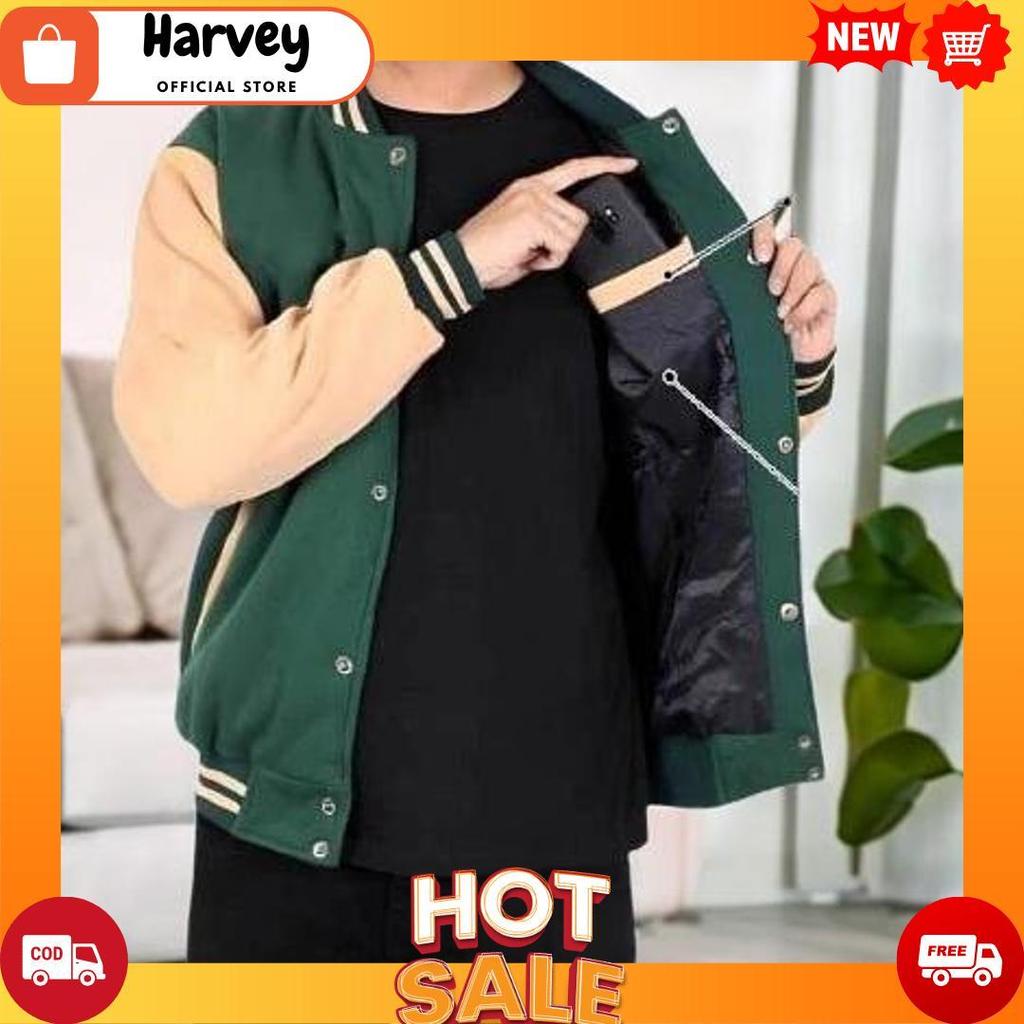 Jaket Baseball Regland Polos  Ada Saku Dalam Bahan Premium Teball / Jaket Varsity Pria Wanita COD[B2