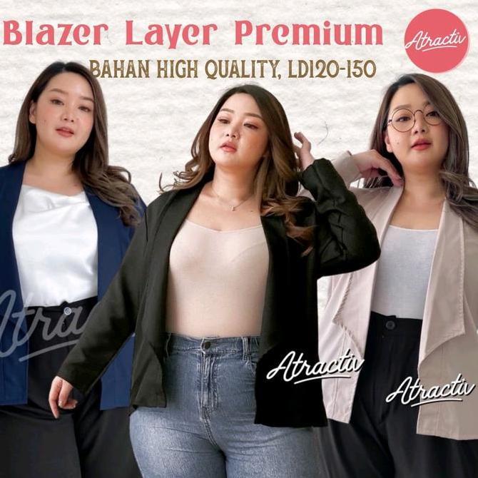 ATRACTIV Blazer Layer Blazer Formal Jumbo LD120 LD135 LD142 Outer Tebal Wanita Jas Kantor