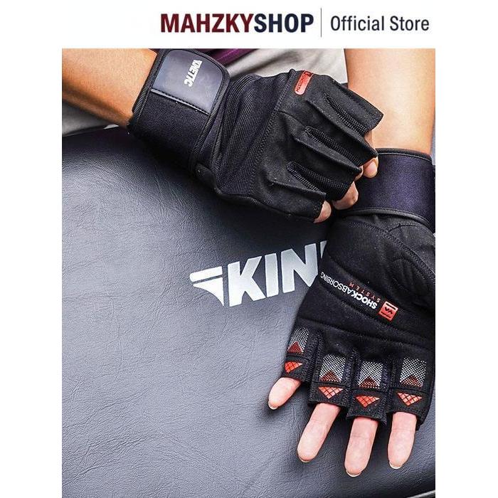 Kinetic Sarung Tangan Gym Power Lifting Gym Gloves Pelindung Tangan Olahraga Weight Lifting Wristban