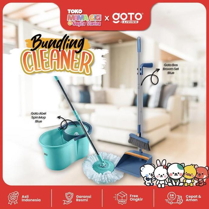 [Exclusive Toko Mama Gigi] X Goto Living Bundling Kebersihan Pel Mop Sapu Pengki