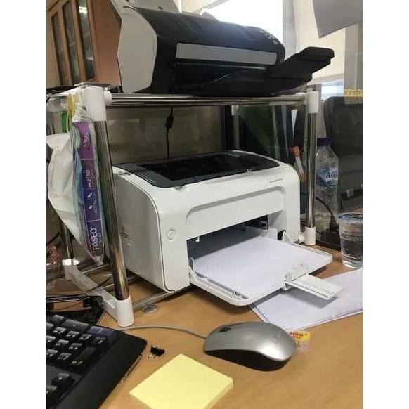 Rak Buku Besi Laptop Organizer Meja Printer susun Minimalis Kuat Kokoh KS