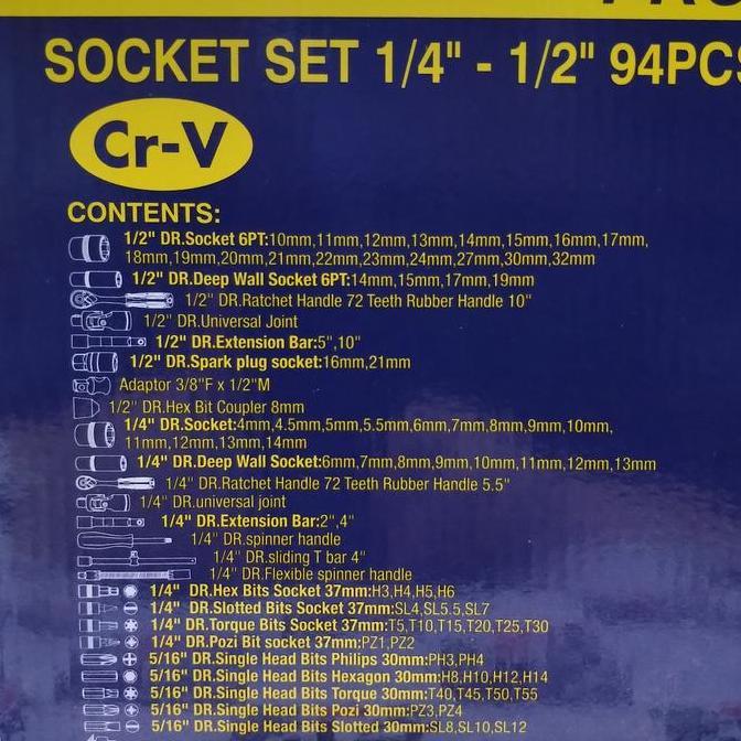 Kunci Sok/ Kunci Shock Set Lakoni Pro 94pc