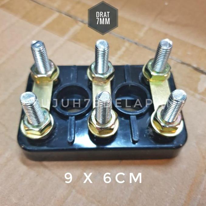 Terminal TB Drat 7mm 9cm x 6cm Hitam CONNECTOR MOTOR DINAMO