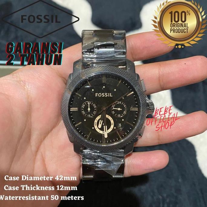 Promo [ORIGINAL] Jam Tangan Pria Fossil FS4682 Machine Chronograph Brown COD