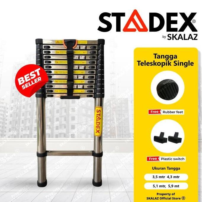 Tangga Teleskopik 4.3 meter Single Stadex