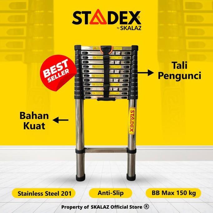 Tangga Teleskopik Single Stadex by Skalaz 3,5 mtr