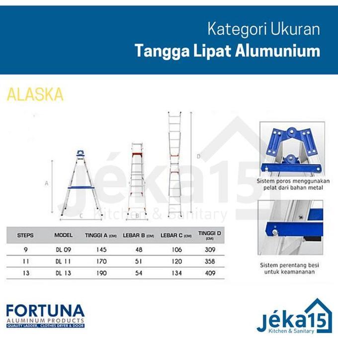 Promo Tangga Alumunium Lipat | Fortuna Alaska | Fortuna Alitma Cod