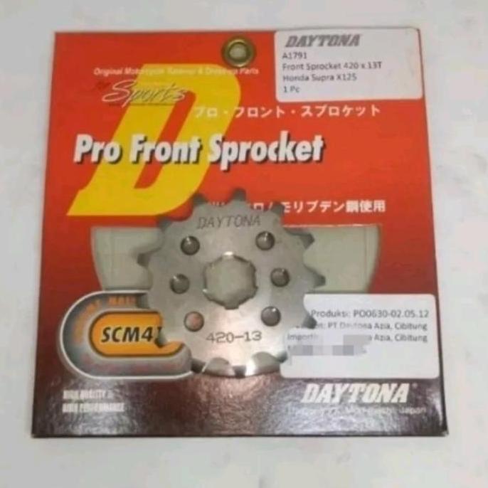 GEAR DEPAN DAYTONA SUPRA X125/BLADE 420-13T